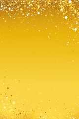 Obraz na płótnie Canvas yellow golden blank frame background with confetti glitter and sparkles
