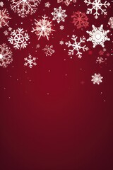 Obraz na płótnie Canvas Maroon christmas card with white snowflakes vector illustration 