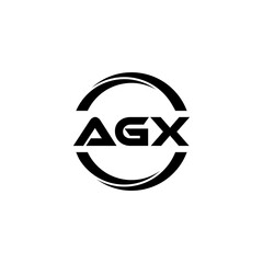 AGX letter logo design with white background in illustrator, cube logo, vector logo, modern alphabet font overlap style. calligraphy designs for logo, Poster, Invitation, etc.