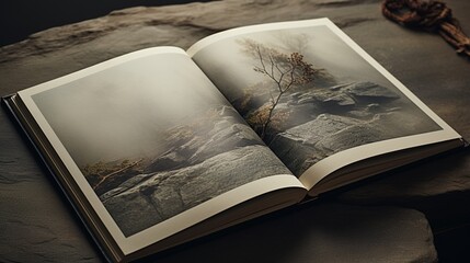 A beautifully designed custom photo book with an artistic touch.