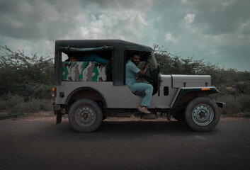 Indian Rajasthani Desert Bolero jeep