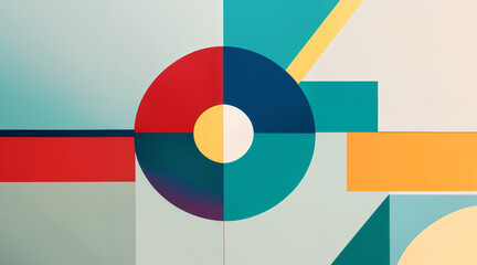Geometric Balance: Modernist Color Block Design