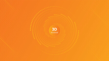 Dynamic style banner design from fruit concept. Orange elements with fluid gradient