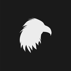 Eagle icon isolated on black background
