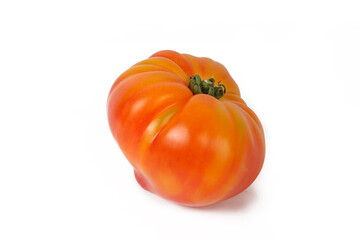 old variety tomato isolated on white