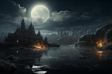 Beautiful illustration created using artificial intelligence. Generative AI.