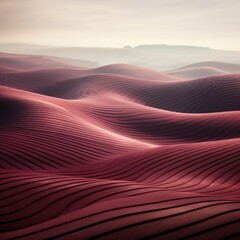 burgundy wavy lines field landscape