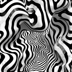 abstract black and white Tile as background, ai,