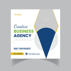 Digital marketing and corporate social media post template or Web banner