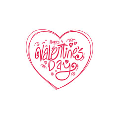 typography of happy valentines day text