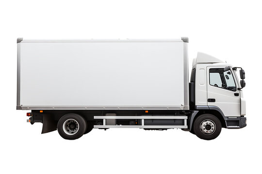 White truck on transparent background PNG