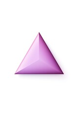 Mauve triangle isolated on white background 