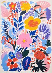 Obraz na płótnie Canvas floral pattern ai gerntive