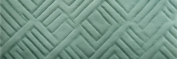 Mint plush carpet close-up photo, flat lay 