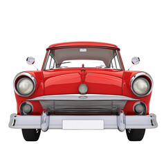 3d rendering - illustration multi color car isolated on transparent background
