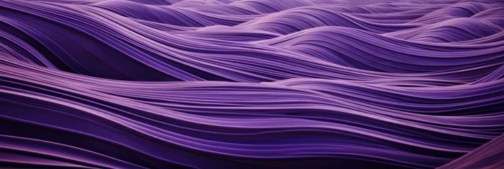 Poster purple wavy lines field landscape © Celina