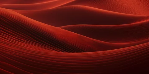 Möbelaufkleber ruby red wavy lines field landscape © Celina