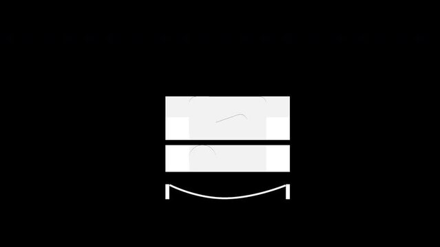 Pictograma de gimnasia de trampol&iacute;n de lado derecho con alpha