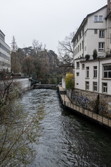 Canal in downtown Zurich Switzerland