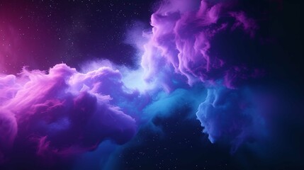 Fototapeta na wymiar Abstract Cloud Illuminated with Neon Light