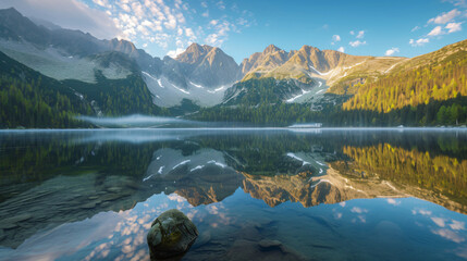 Tatra National Park. A lake in the mountains.