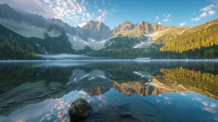 Papier Peint photo autocollant Tatras Tatra National Park. A lake in the mountains.