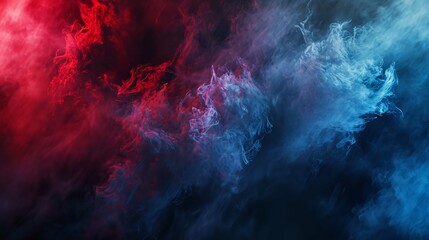 Backlit Black, Blue, Red Smoke Texture Background - obrazy, fototapety, plakaty