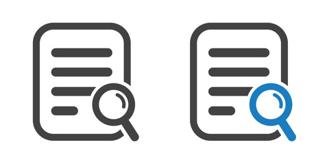 File document search magnifier icon vector design - obrazy, fototapety, plakaty