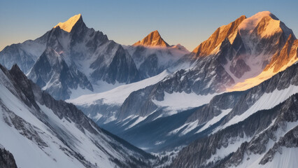 Fototapeta premium sunset over the mountains