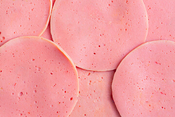 Close-up of ham,close up on pork ham texture, pork, pork for making sandwich, processed pork...