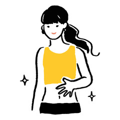 ダイエットに成功した女性のイラスト