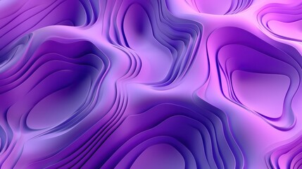 3D Abstract Background with Wavy Shape in purple Spectrum