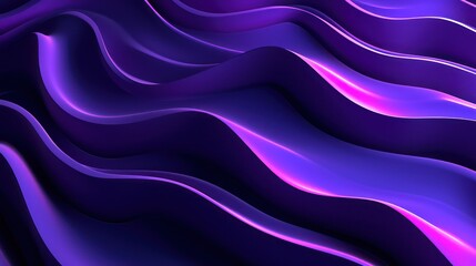 3D Abstract Background with Wavy Shape in violet Spectrum