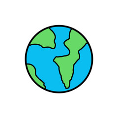 Hand drawn cartoon planets of the solar system