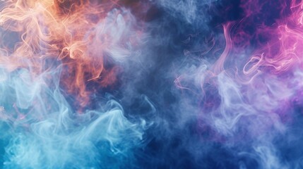 Fototapeta na wymiar Diffusion Color Smoke Abstract Background - Cold