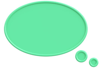 Speech Bubble. Text Box. 3D Illustration.