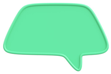 Speech Bubble. Text Box. 3D Illustration.