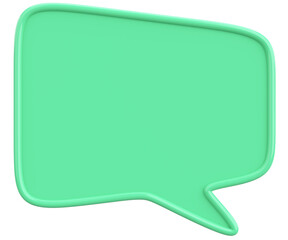 Naklejka premium Speech Bubble. Text Box. 3D Illustration.