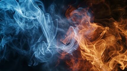 Dynamic Abstract Smoke with Swirling Orange