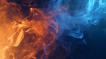 Dynamic Abstract Smoke with Swirling Orange