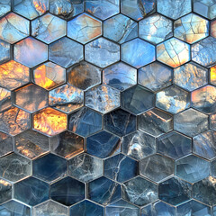 Mosaic pattern as a tile for seamless background and for filling surfaces in soft colors, ai generated