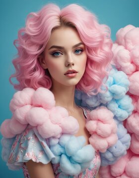 Cotton Candy Whirl: Extravagant Twist and Pastel Hues Define Beautiful Fashion