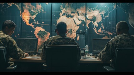 Fototapeta na wymiar The War Room: Decoding Secrets of Military Strategy