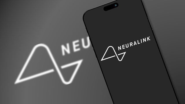 Istanbul, Turkey - 7 February 2024: Nauralink brand logo on smartphone screen. Neuralink is a company focused on brain to machine interface BMI technologies.