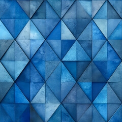 blue Mosaic pattern as a tile for seamless background and for filling surfaces in soft colors, ai generated