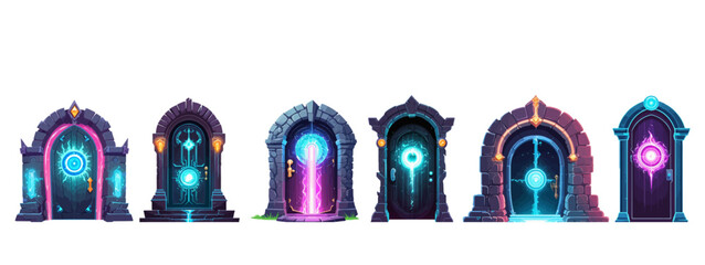 Magic portals, mobile game