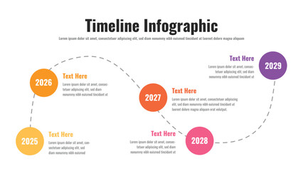 Timeline infographic presentation layout fully editable.