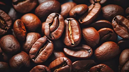 Raamstickers high quality coffee beans texture © Tetiana