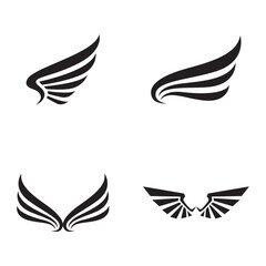  Wings logo design falcon bird vector image