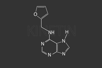 Kinetin molecular skeletal chemical formula.